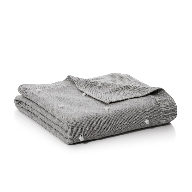 Arlo Spot Blanket Grey and White