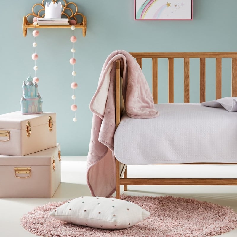 Embroidered Spot Rose Baby Blanket