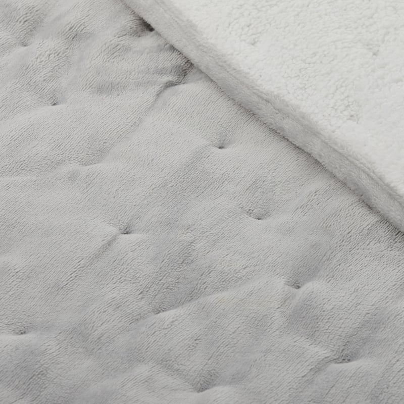 Embroidered Spot Silver Baby Blanket