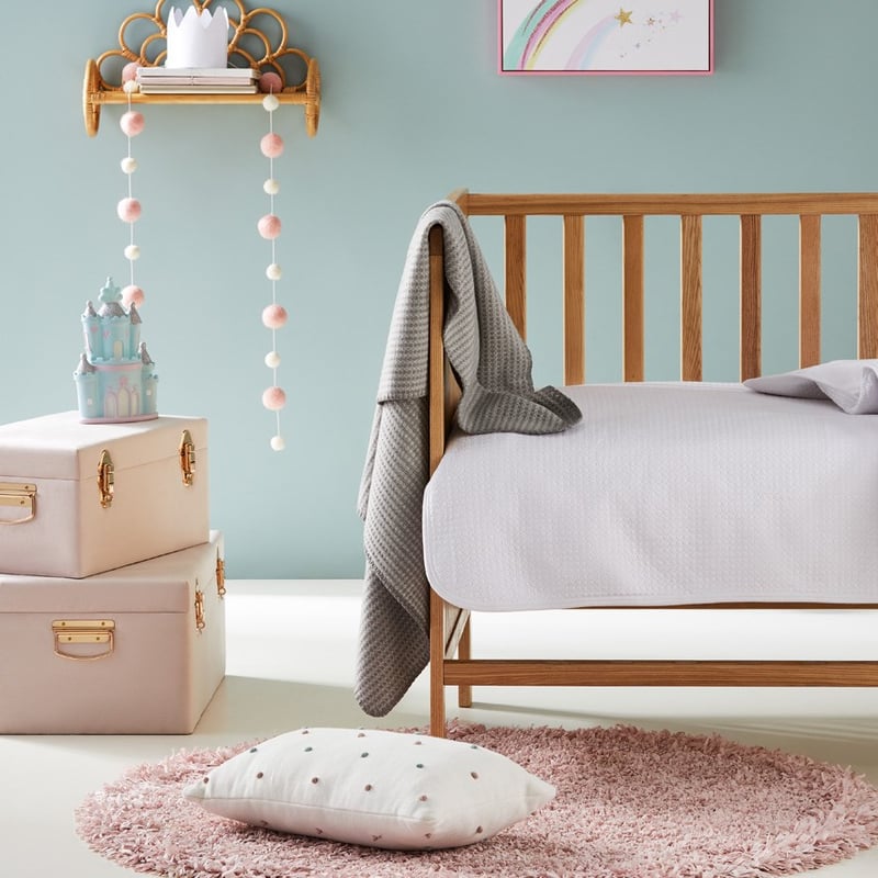 Bamboo Wool Grey Baby Blanket