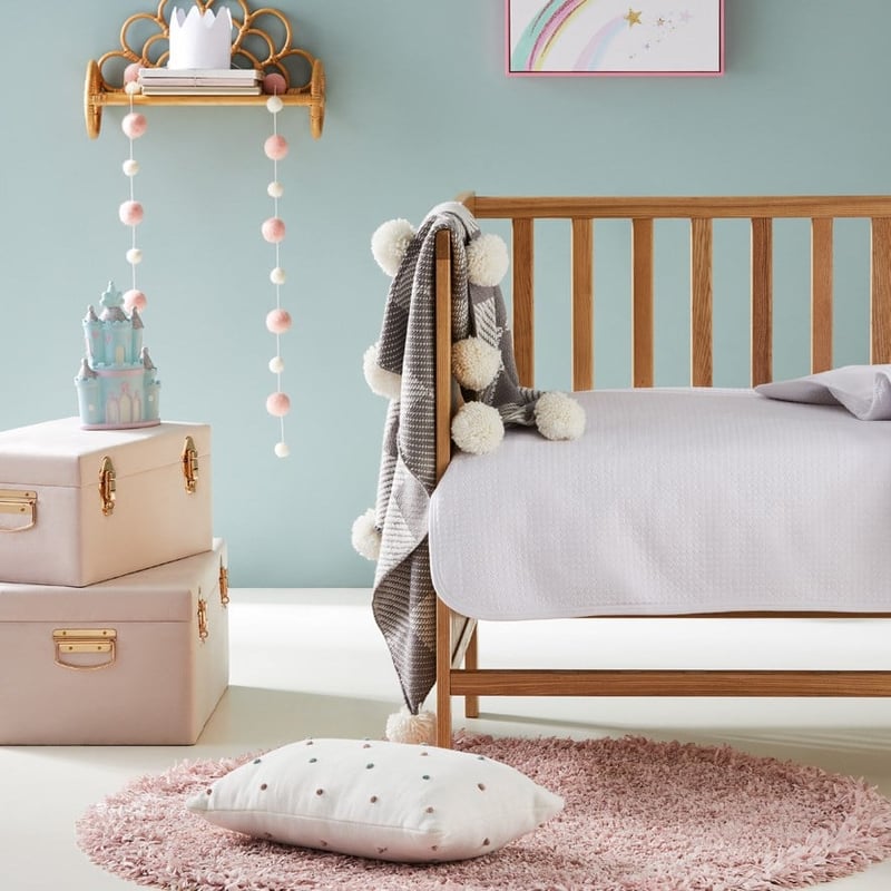 Gingham Cloud Grey Baby Blanket