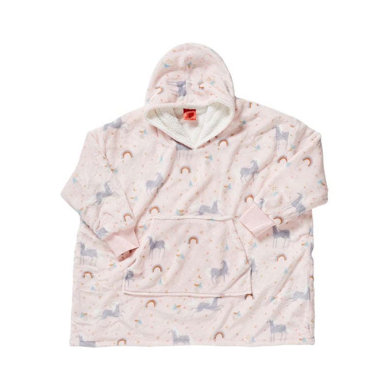 Kids Hooded I Believe In Unicorns Blanket 