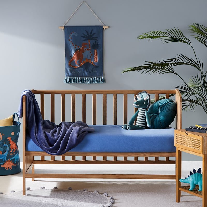 Plain Dye Flannelette Atlantic Cot Fitted Sheet