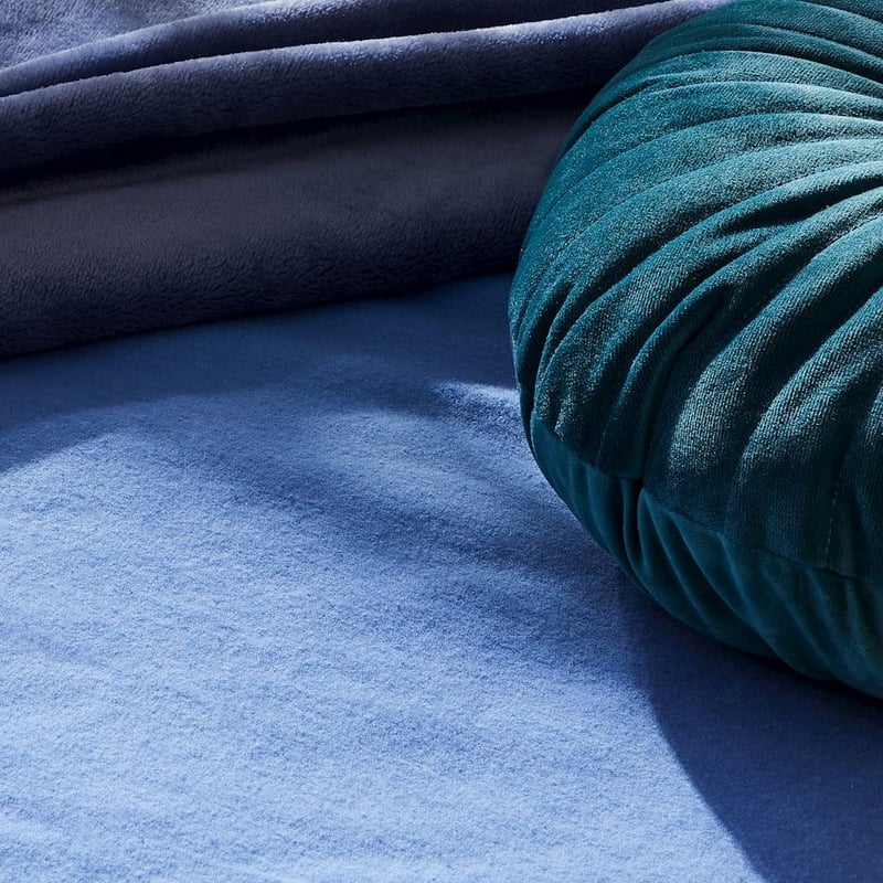 Plain Dye Flannelette Atlantic Cot Fitted Sheet