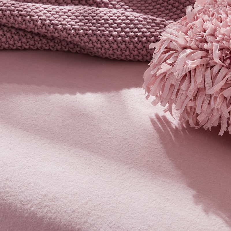 Plain Dye Flannelette Pink Cot Fitted Sheet