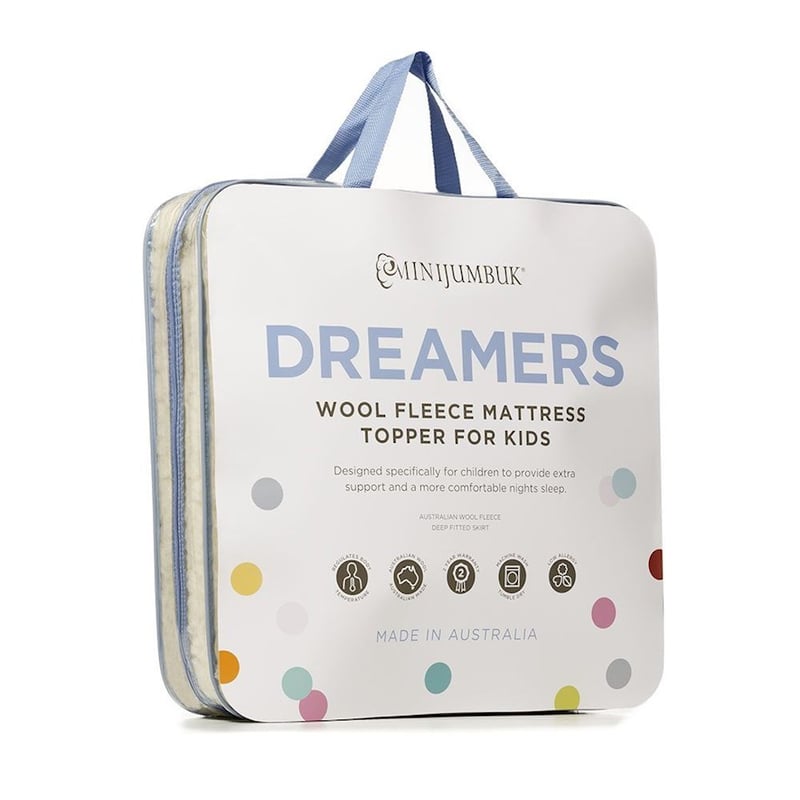 Dreamers Kids Australian Wool Mattress Topper