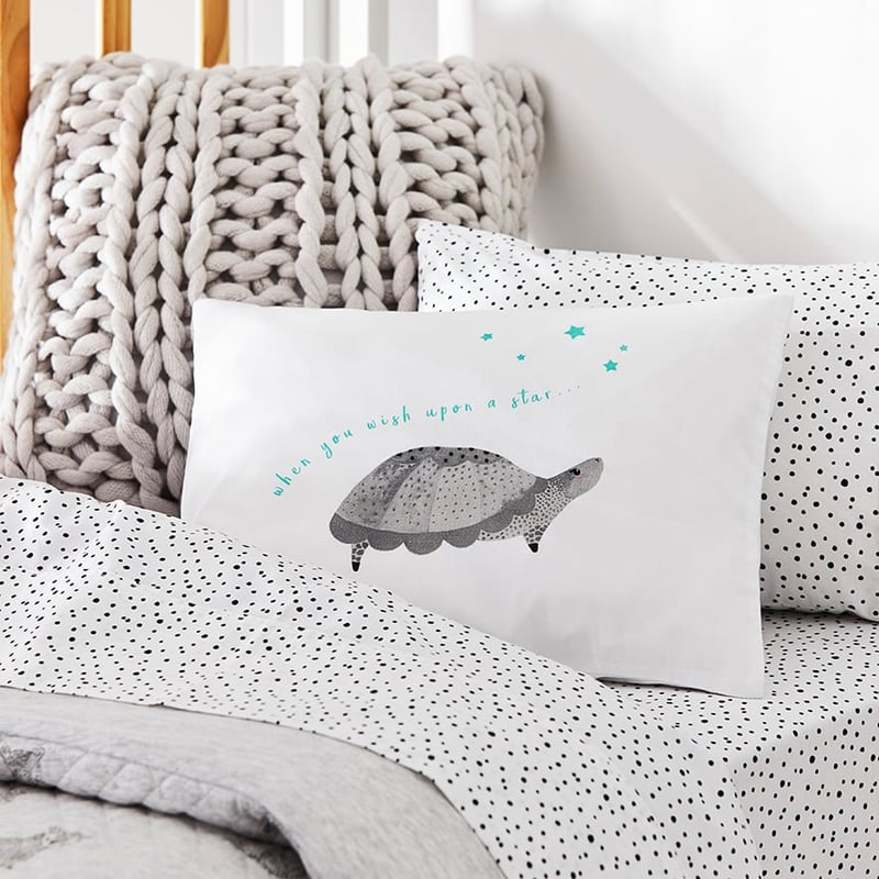 Cot Text Pillowcase Turtle