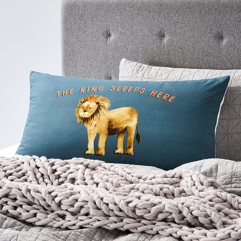 Text Pillowcase King Lion
