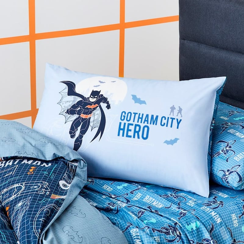BATMAN Steel Blue Gotham City Hero Pillowcase