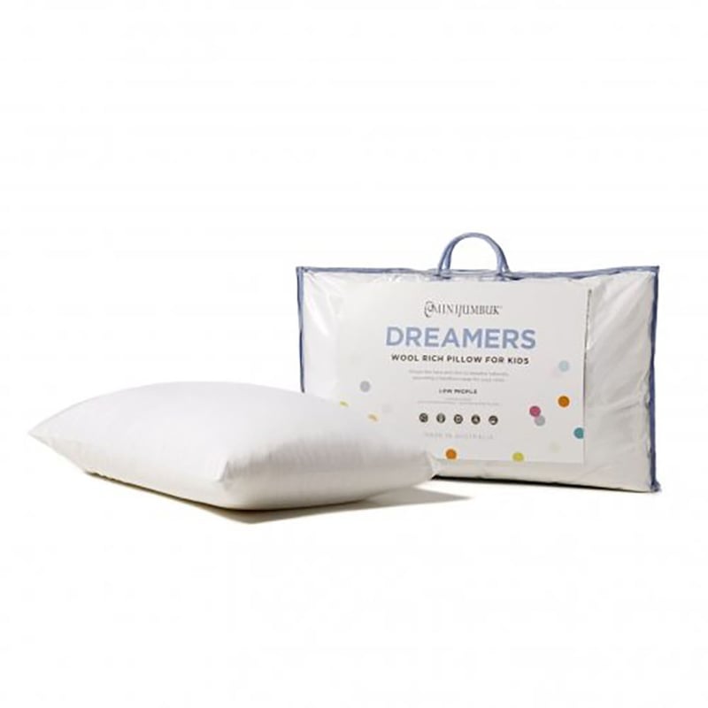 Dreamers Kids Australian Wool Low Profile Pillow 