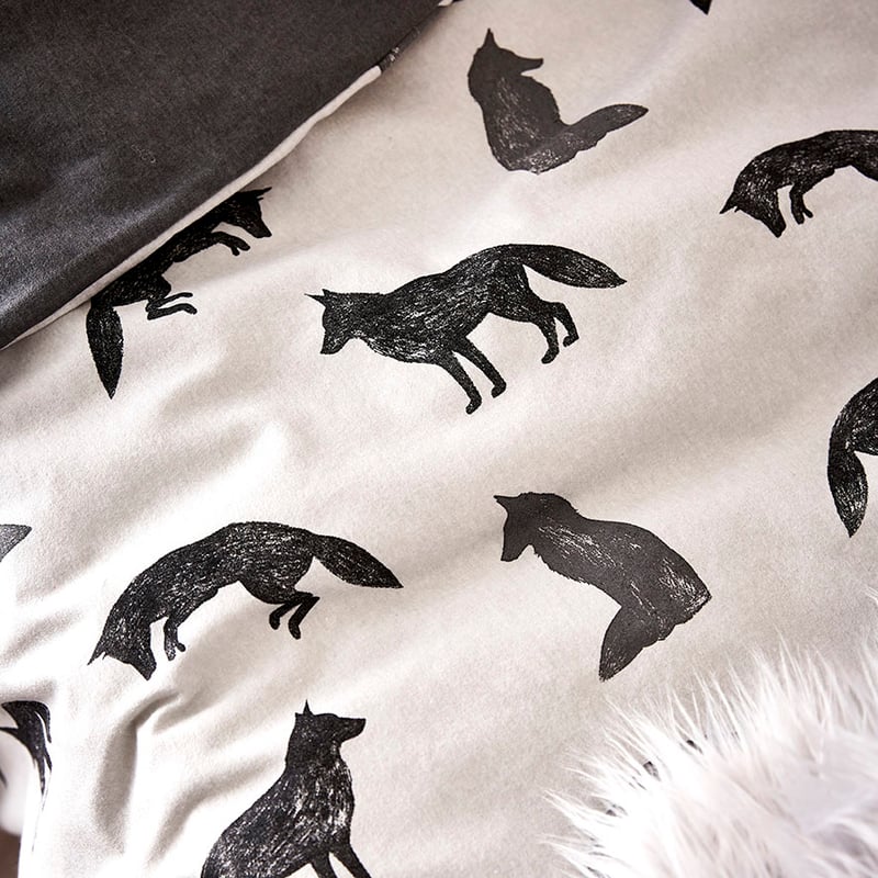 Fox Flanelette Bedlinen Quilt Cover Set