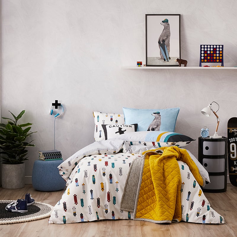 Skater Boy Quilt Cover Set Multi