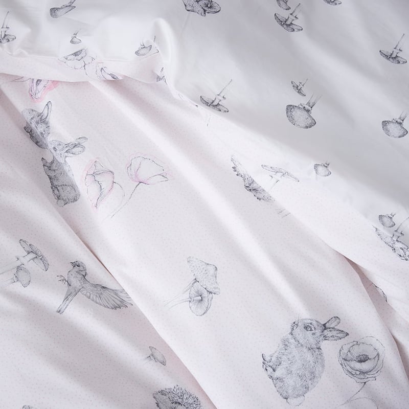 Enchanted Woodland Pink Quilt Cover Set