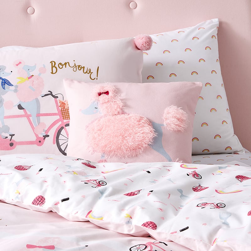 Fifi in Paris Pink Quilt Cover Set