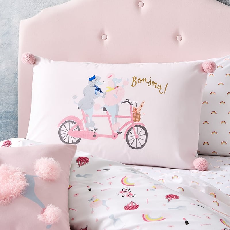 Fifi in Paris Pink Quilt Cover Set