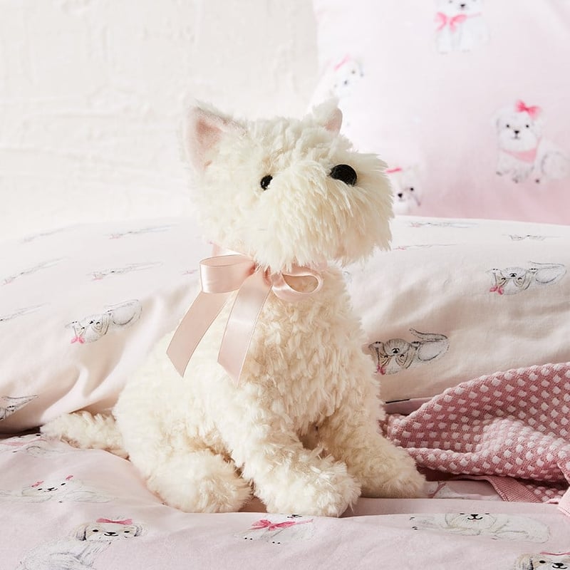 Sweet Puppy Stonewashed Pink Quilt Cover Set