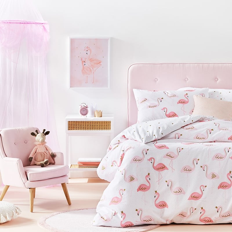 Flamingo Queen Pink Quilt Cover Set