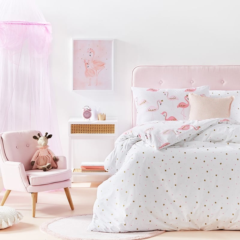 Flamingo Queen Pink Quilt Cover Set