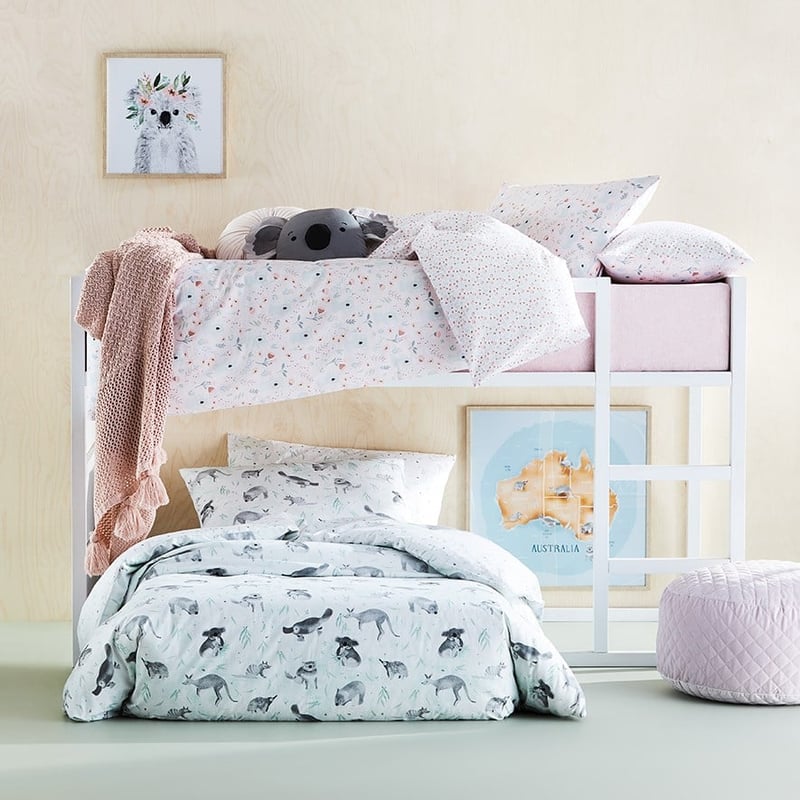 Heidi's Koala Pale Pink Quilt Cover Set