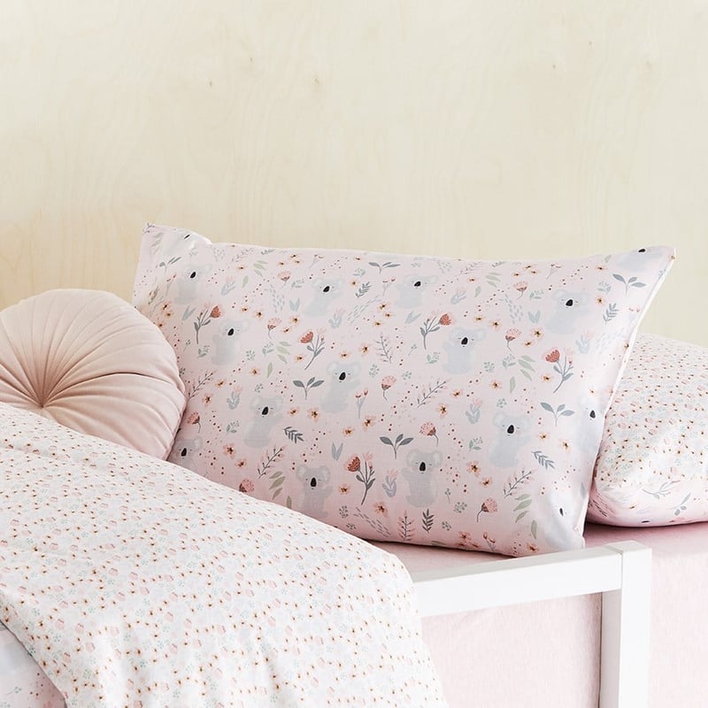 Heidi's Koala Pale Pink Quilt Cover Set