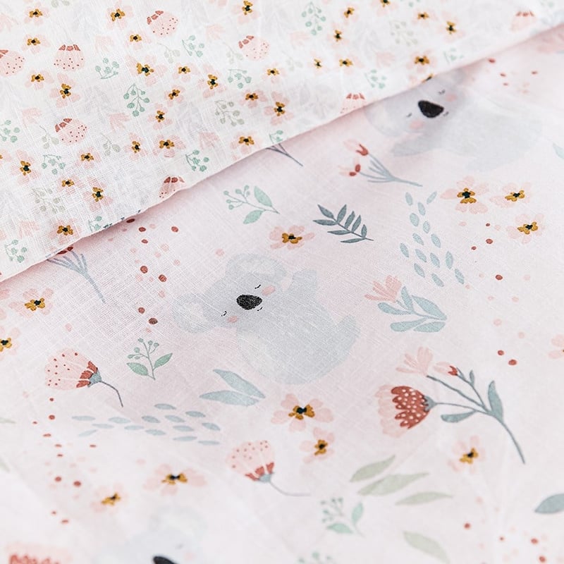 Heidi's Koala Pale Pink Quilt Cover Set