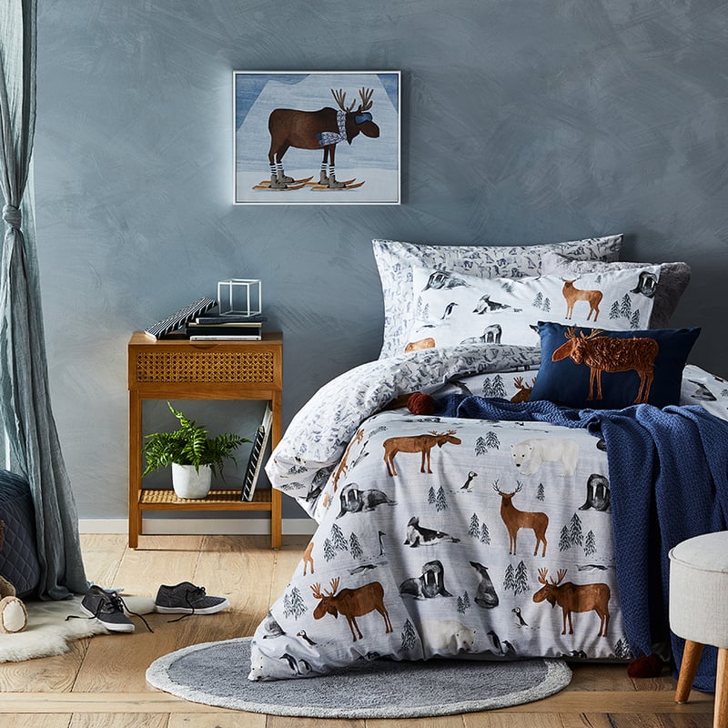 Arctic Animals Stonewashed Icicle Quilt Cover Set