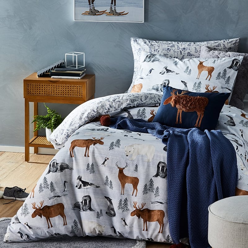 Arctic Animals Stonewashed Icicle Quilt Cover Set