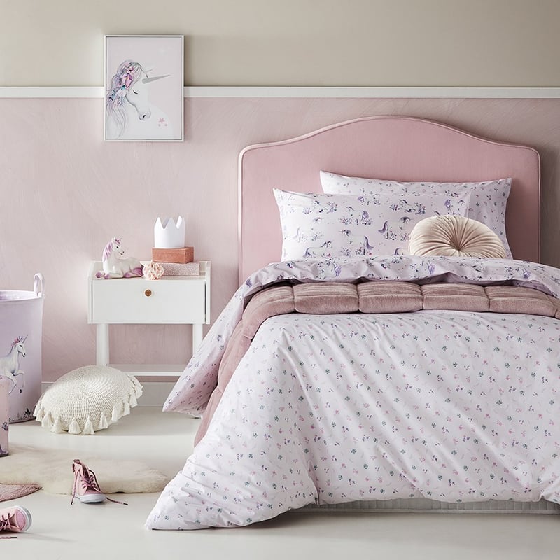 Magical Unicorn Lilac Quilt Cover Set