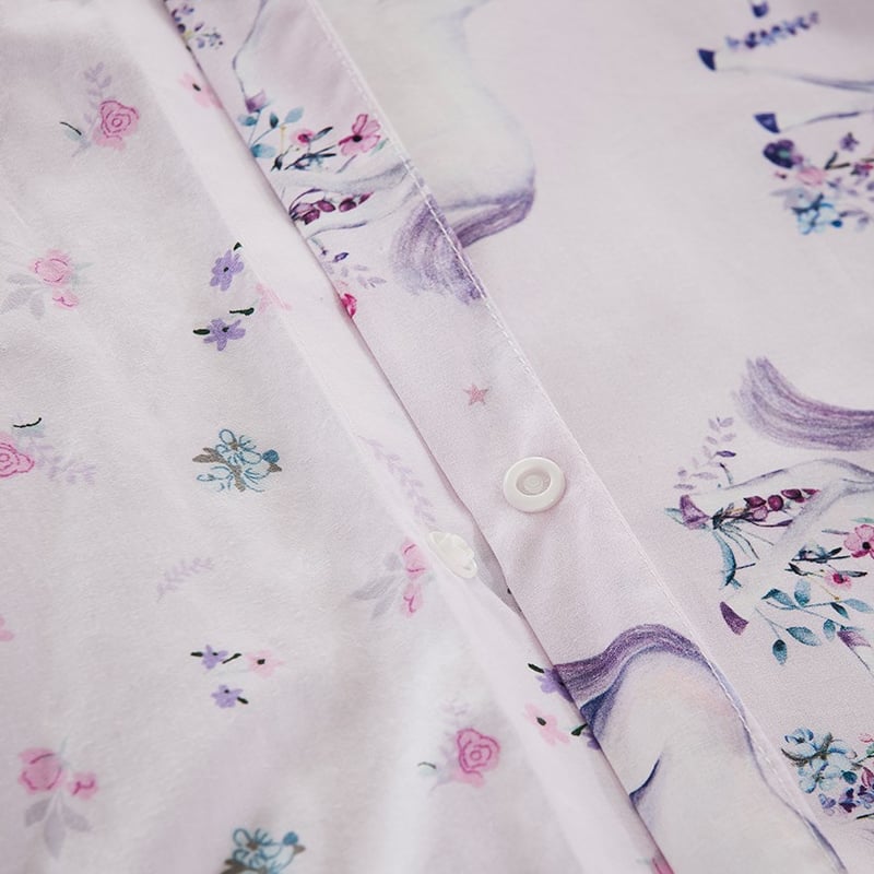 Magical Unicorn Lilac Quilt Cover Set