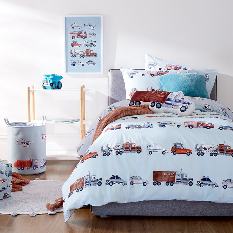 Gridlock Blue Quilt Cover Set