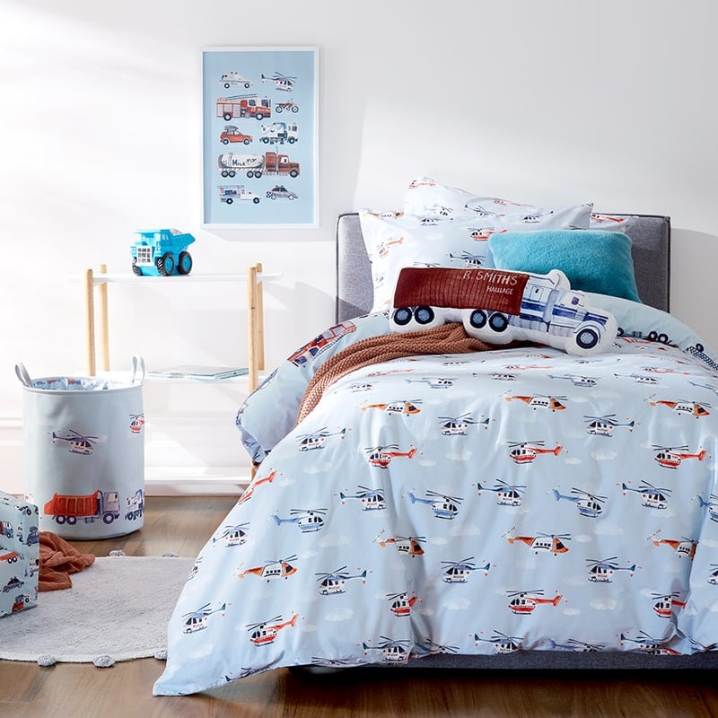 Gridlock Blue Quilt Cover Set