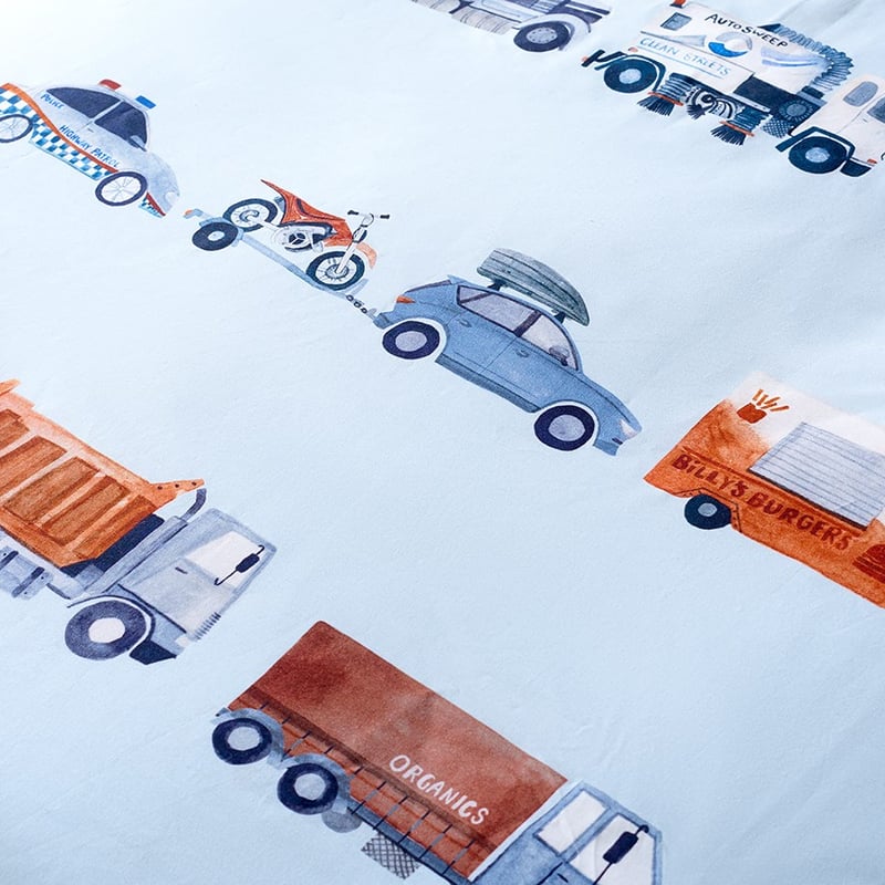 Gridlock Blue Quilt Cover Set