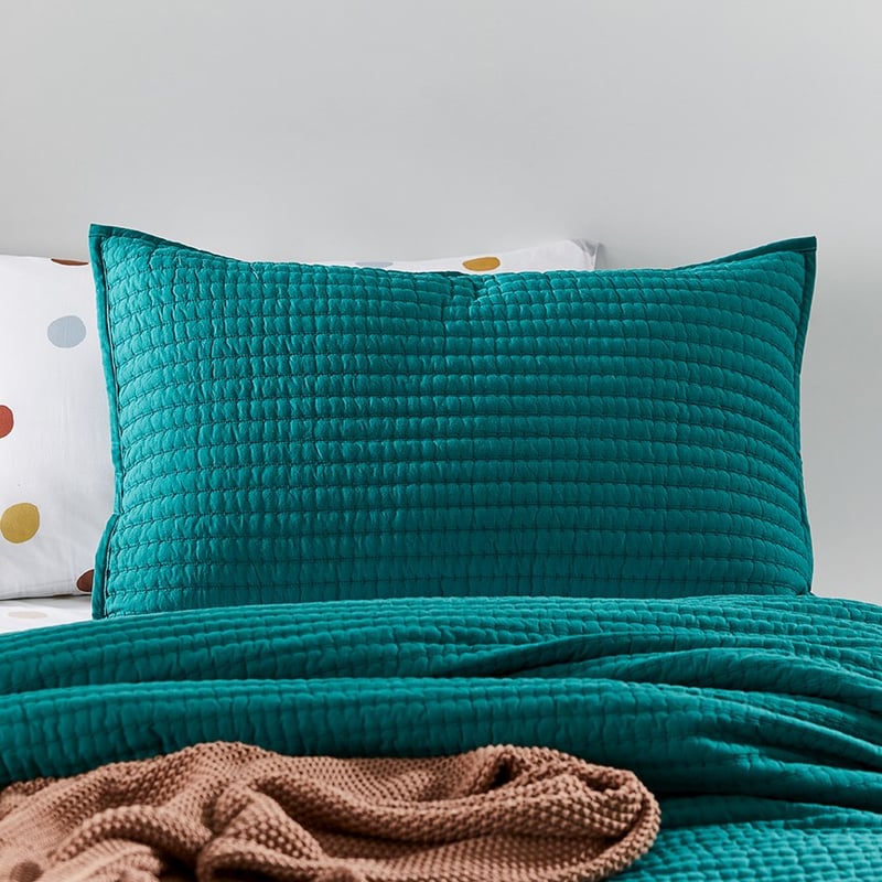 Anton Quilted Bedlinen Green Quilt Cover Set