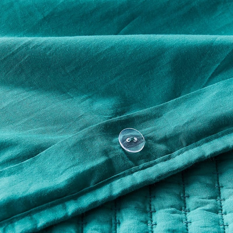 Anton Quilted Bedlinen Green Quilt Cover Set