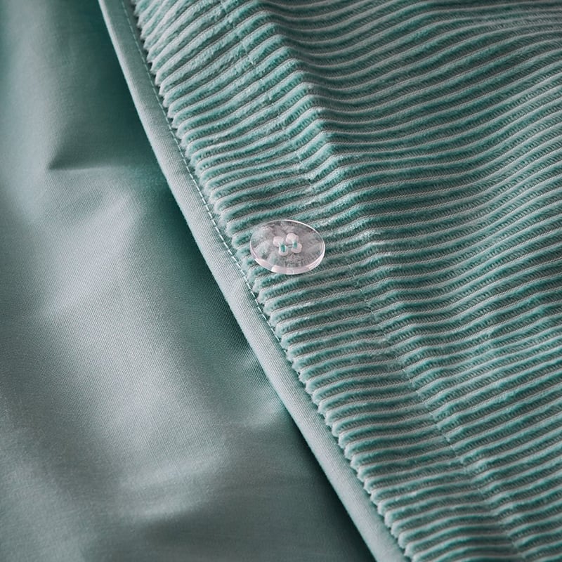 Oslo Corduroy Soft Sage Quilt Cover Set