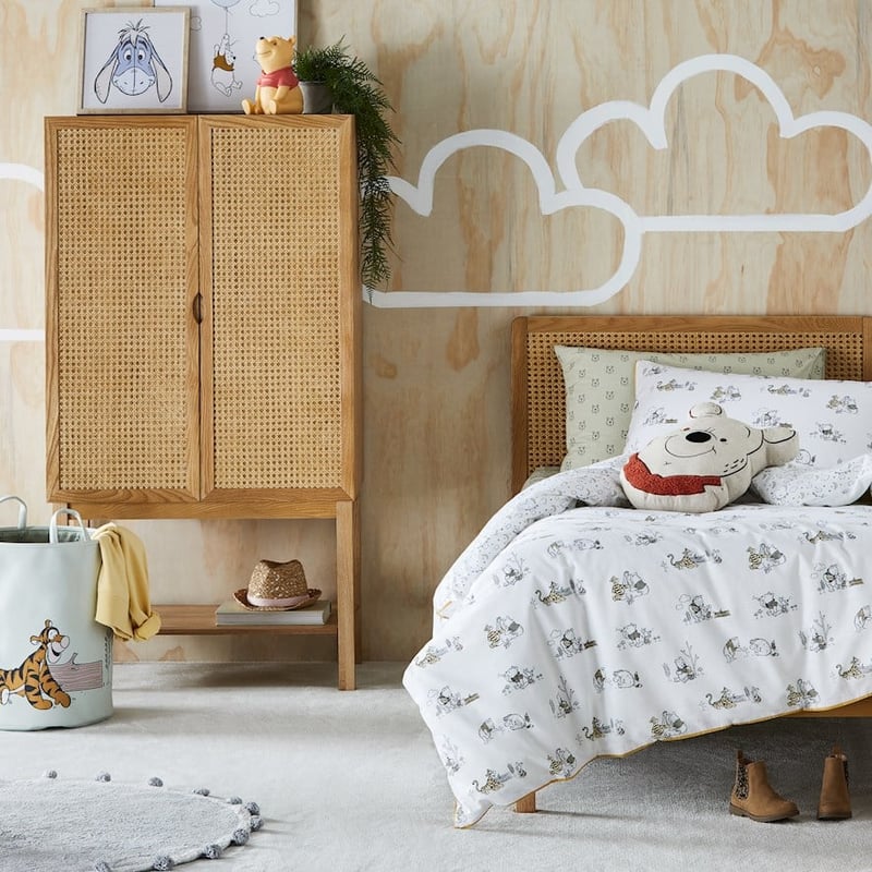 Disney Winnie The Pooh Natural Quilt Cover Set
