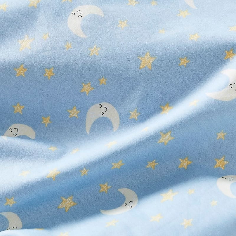 Bluey Chambray Quilted Quilt Cover Set