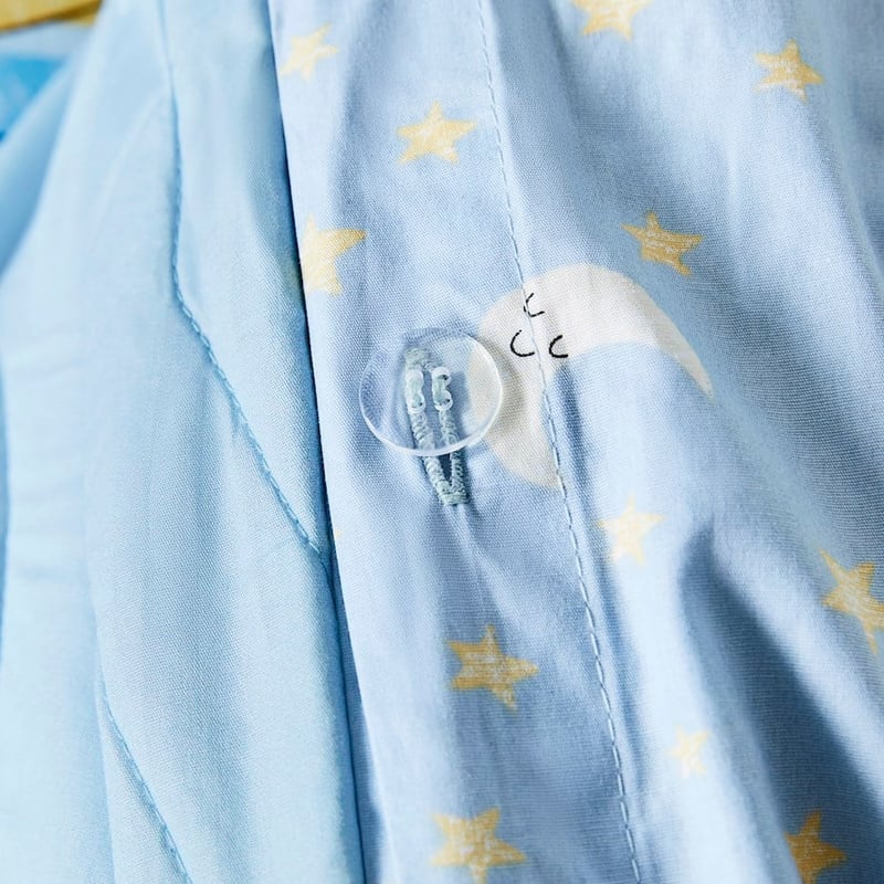 Bluey Chambray Quilted Quilt Cover Set