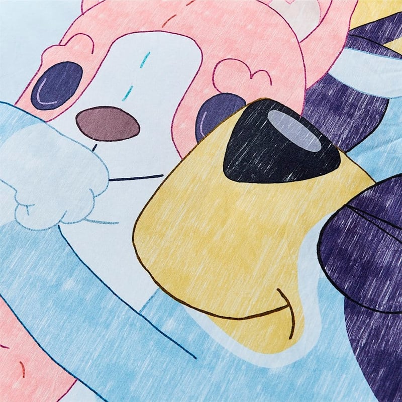 Bluey Chambray Quilted Quilt Cover Set