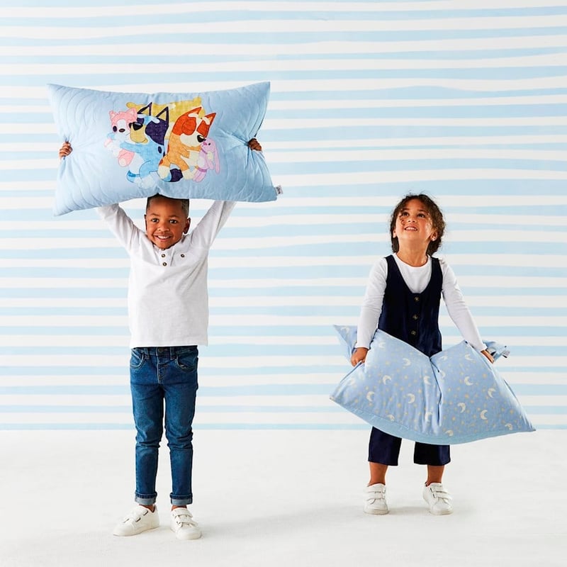 Bluey Chambray Quilted Quilt Cover Set