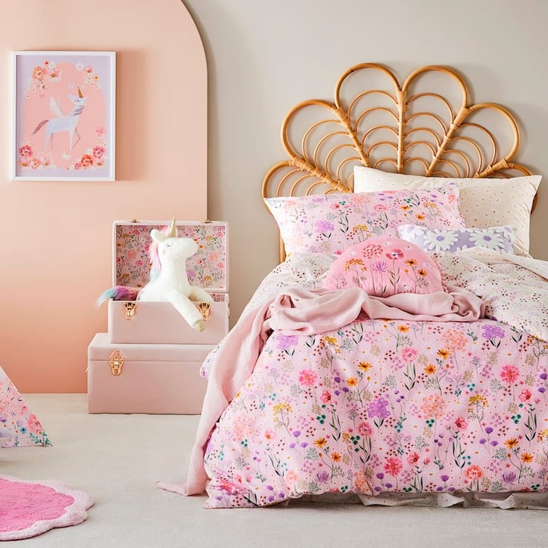 Sashas Garden Soft Pink Duvet Cover Set