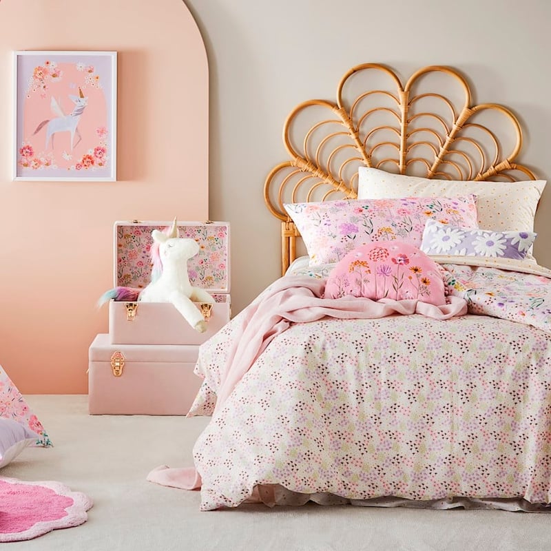 Sashas Garden Soft Pink Duvet Cover Set