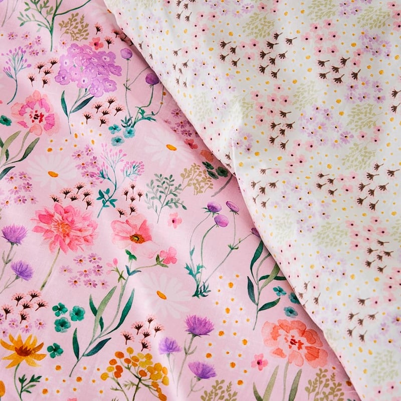 Sashas Garden Soft Pink Duvet Cover Set