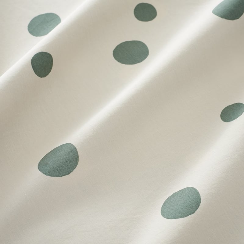 Mark Tuckey Kids Polka Organic Bedlinen Cot Moss Quilt Cover Set