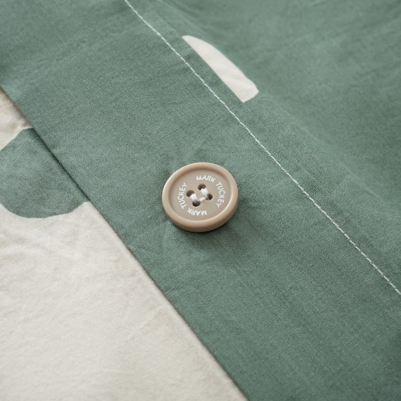 Mark Tuckey Kids Polka Organic Bedlinen Cot Moss Quilt Cover Set