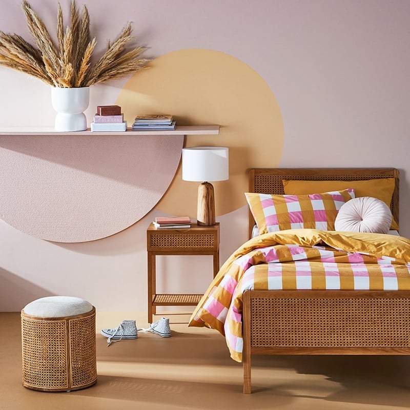 Check Sunset Organic Cotton Quilt Cover Set