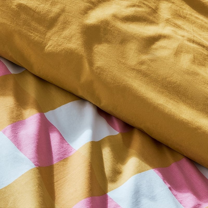 Check Sunset Organic Cotton Quilt Cover Set