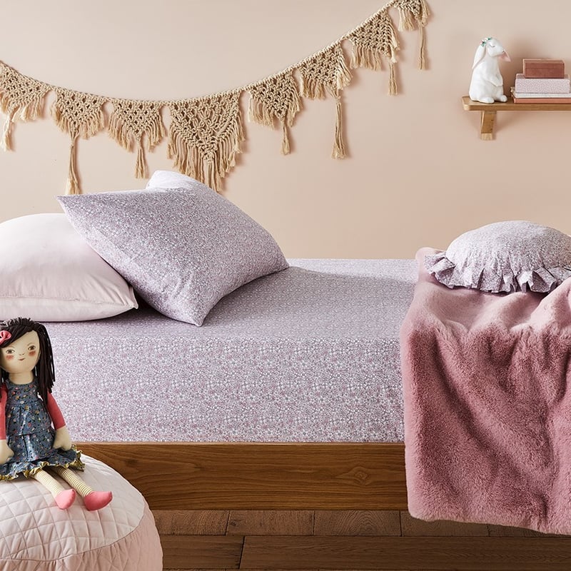 Blossom Pink Fitted Sheet Set