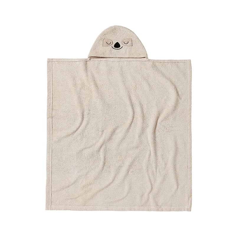 Natural Sloth Hooded Towel & Wash Mitt Set