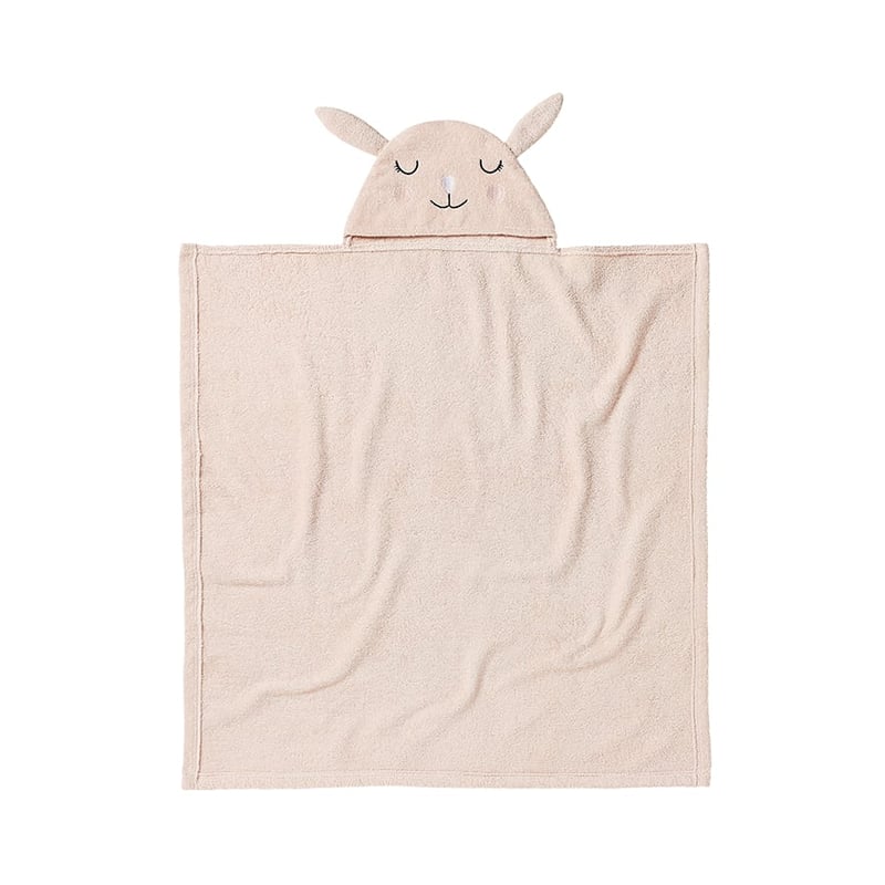Pink Bunny Hooded Towel & Wash Mitt Set